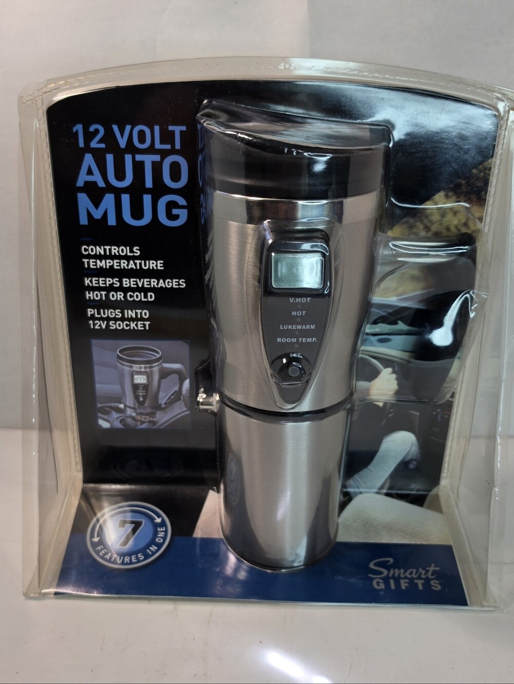 Smartgear Travel Mug Auto 12V Digital Heated Travel Mug Hot Stainless Coffee Cup
